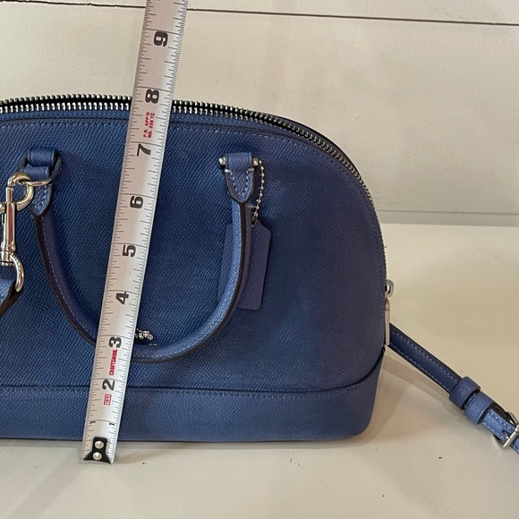 Coach  Mini Sierra Satchel cotton flower, blue in excellent used condition - Picture 12 of 13